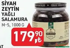 TARIM KREDİ SİYAH ZEYTİN YAĞLI SALAMURA 1000 G